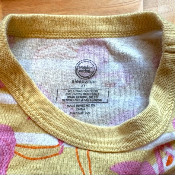 Toddler Girl Pajama Set Bundle - Size 3T (3 Sets) - Flamingos / Floral / Fruit - Picture 11 of 14